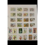 COLLECTIONS & ACCUMULATIONS FLOWERS ON STAMPS COLLECTION 1930's to 1980's fine mint collection in