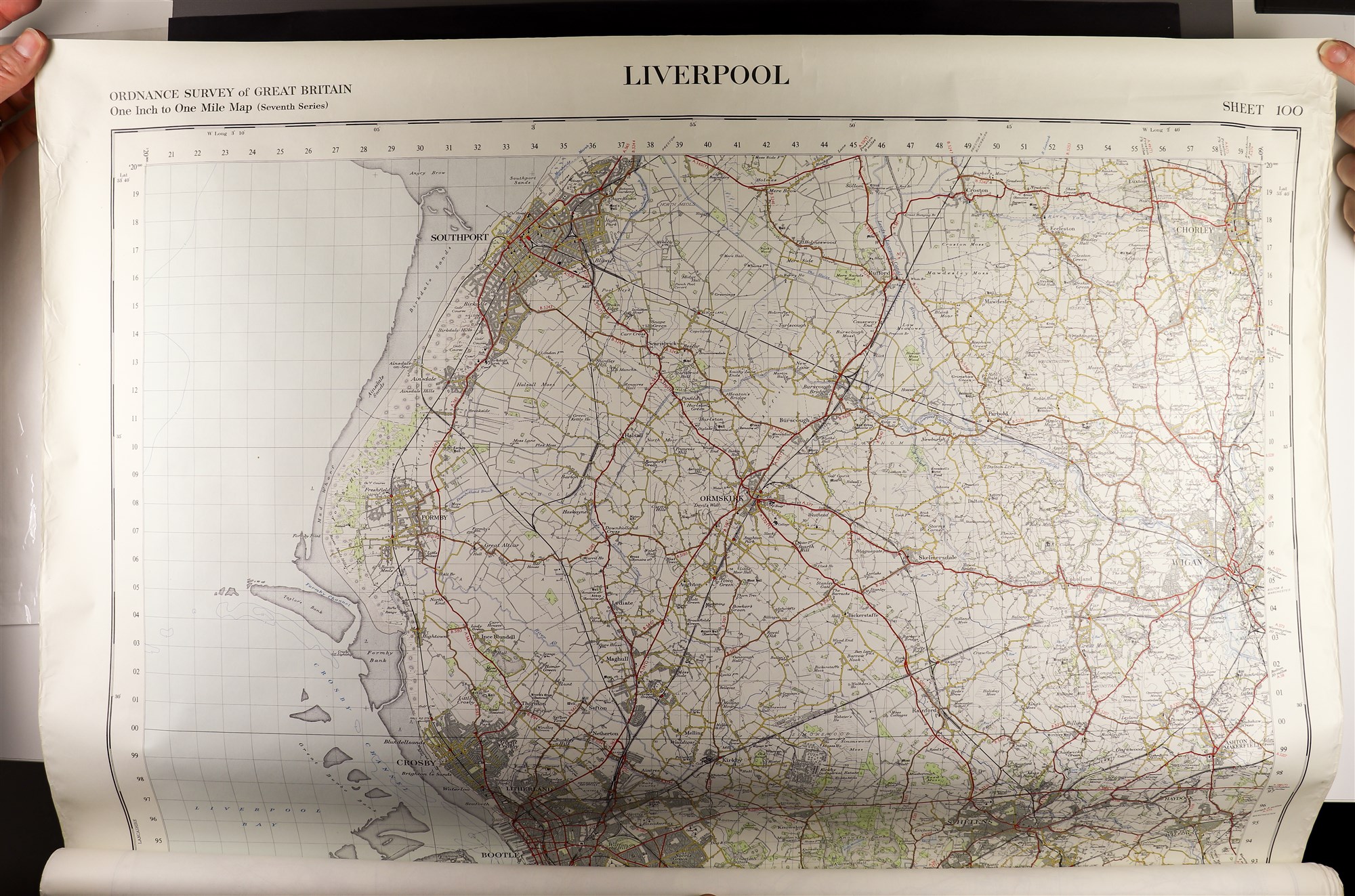 LIVERPOOL - TWO MAPS OS 1946 Waterloo down to Seacombe, OS 1952 Southport down to Ellesmere Port. - Image 2 of 2