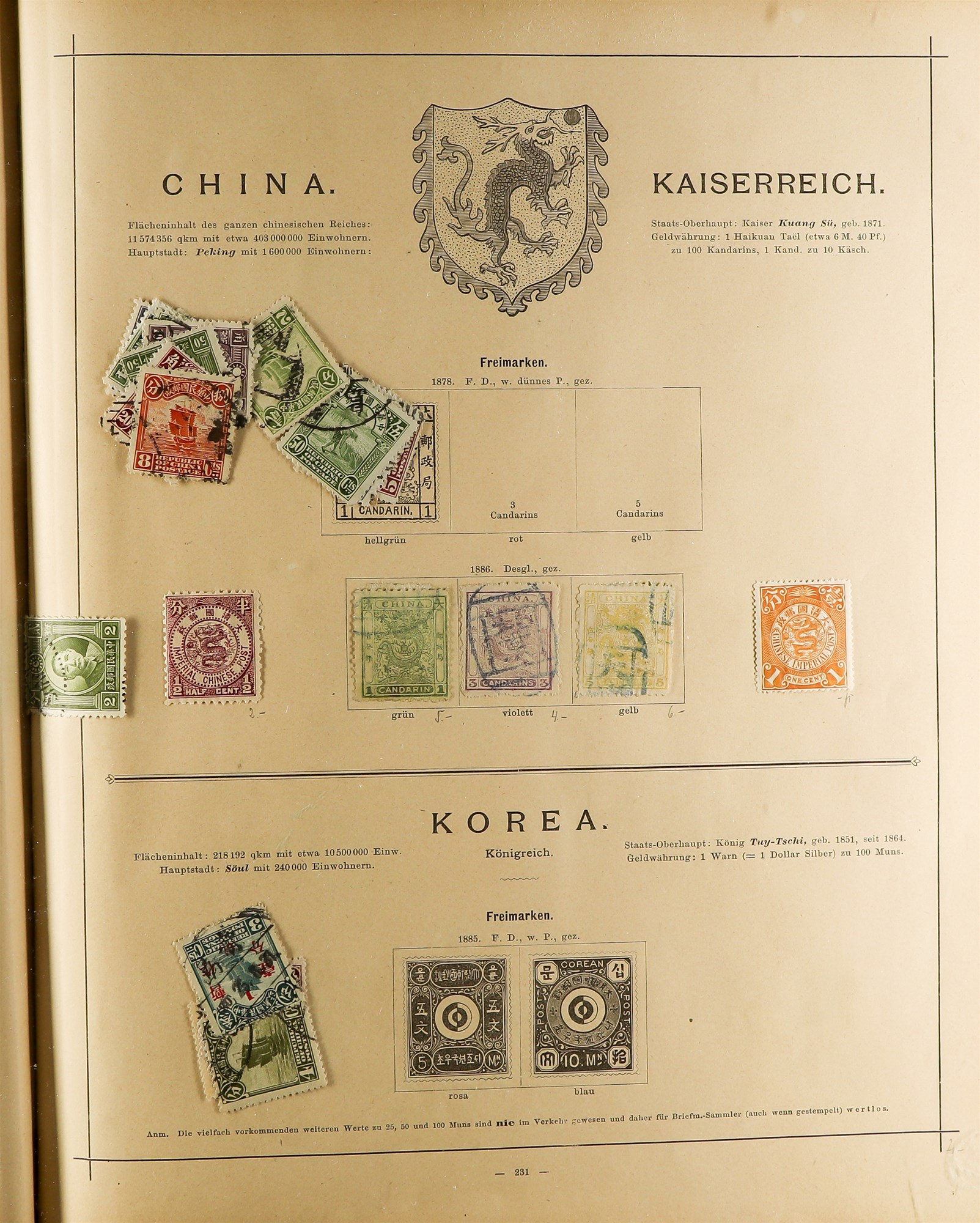 COLLECTIONS & ACCUMULATIONS GRAND OLD SCHAUBEK ALBUM for the world up to 1890 containing a chiefly - Image 27 of 35