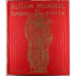 COLLECTIONS & ACCUMULATIONS 'ALBUM MONDIAL / TIMBRES DE POST' RED / GOLD Yvert & Tellier album