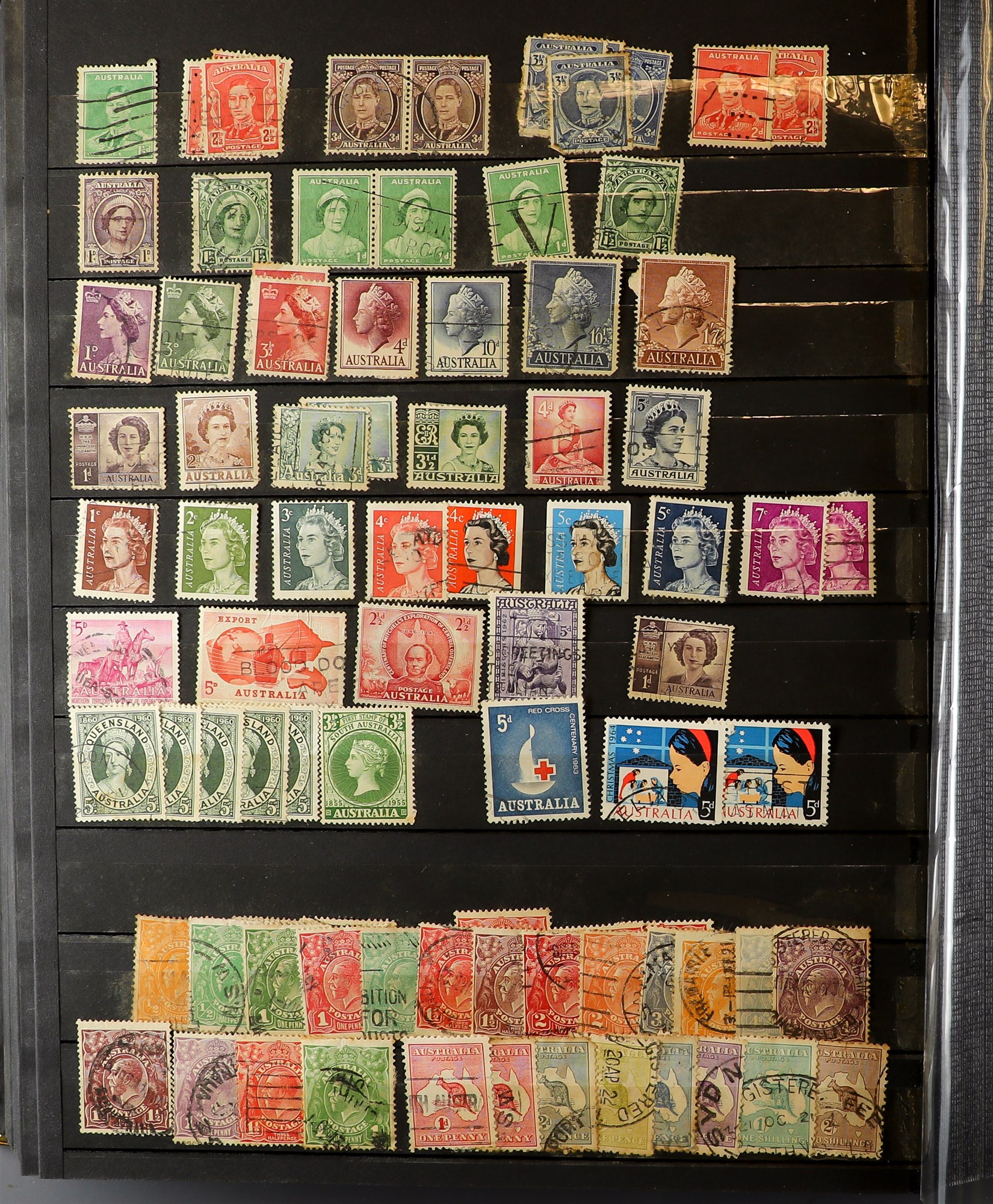 COLLECTIONS & ACCUMULATIONS GB, AUSTRALIA & STATES stamps in a large stock book with never hinged - Image 7 of 8