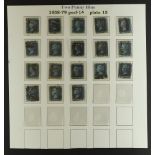 GB.QUEEN VICTORIA 1841 - 1870 LINE ENGRAVED used stamps on Hagner & album pages as purchased from