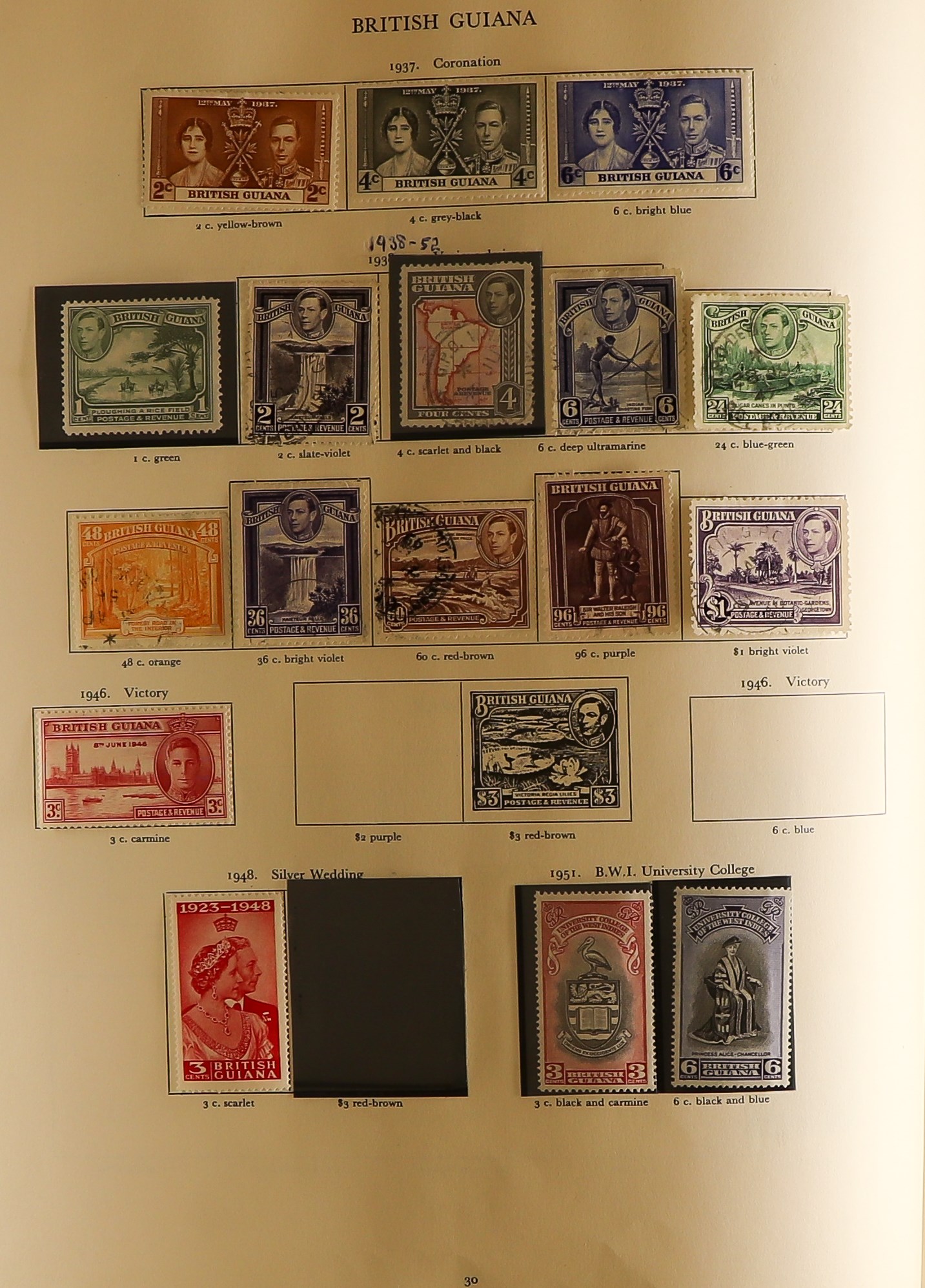 COLLECTIONS & ACCUMULATIONS KING GEORGE VI COLLECTION IN SG 'CROWN' ALBUM. A mint & used - Image 2 of 10