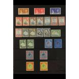 BERMUDA 1937 - 1952 KGVI MINT COLLECTION includes definitives with additional perfs / shades, 1948