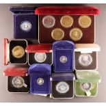 FEATURED LOT SILVER COINS & MEDALS 1972- 1985 small collection of Silver proof coins, mostly GB or