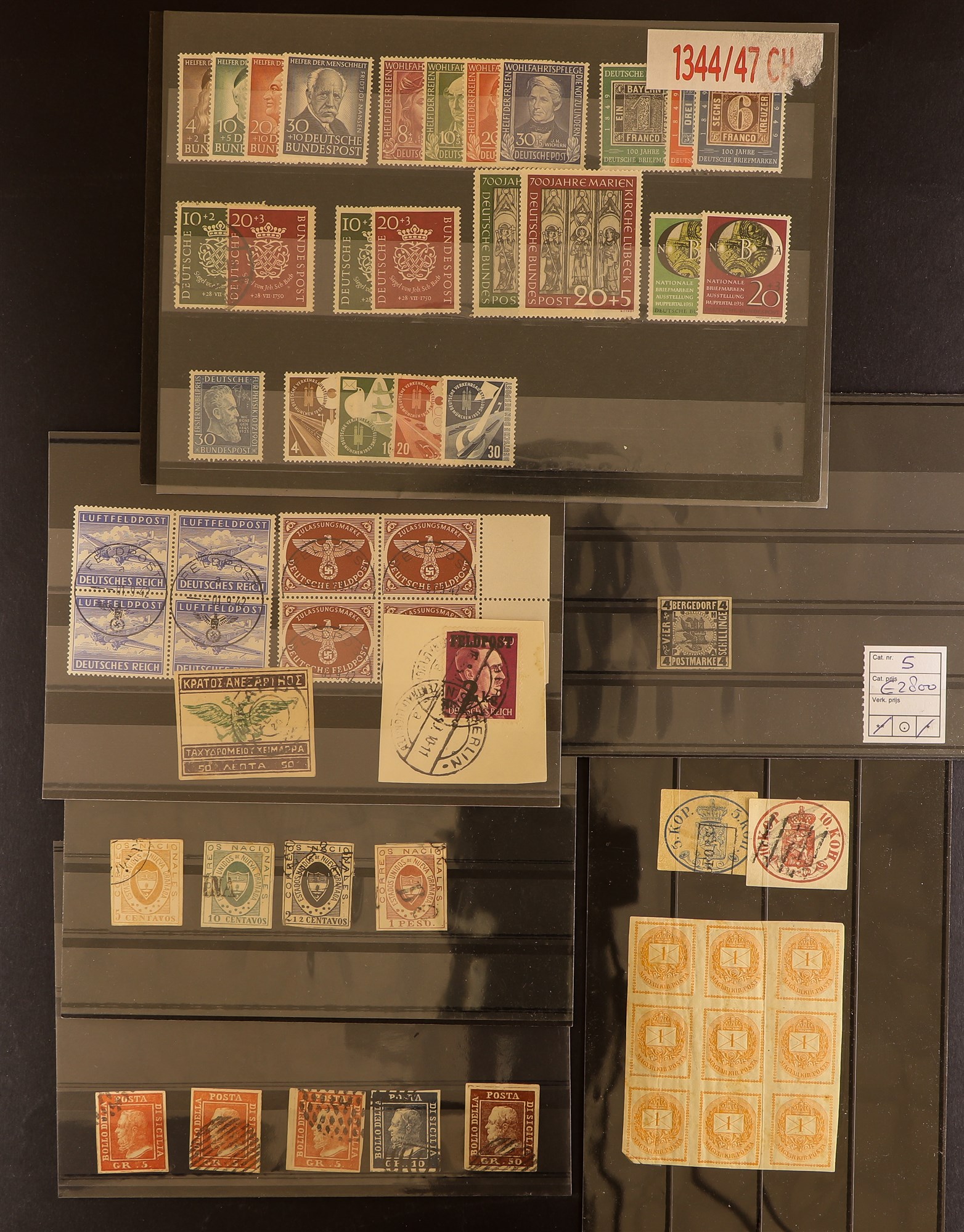 COLLECTIONS & ACCUMULATIONS HIGH-POWERED ACCUMULATION OF BETTER STAMPS. Part of a European - Image 50 of 61