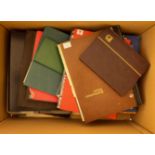 COLLECTIONS & ACCUMULATIONS ALL WORLD ACCUMULATION in a large box with a number of albums and
