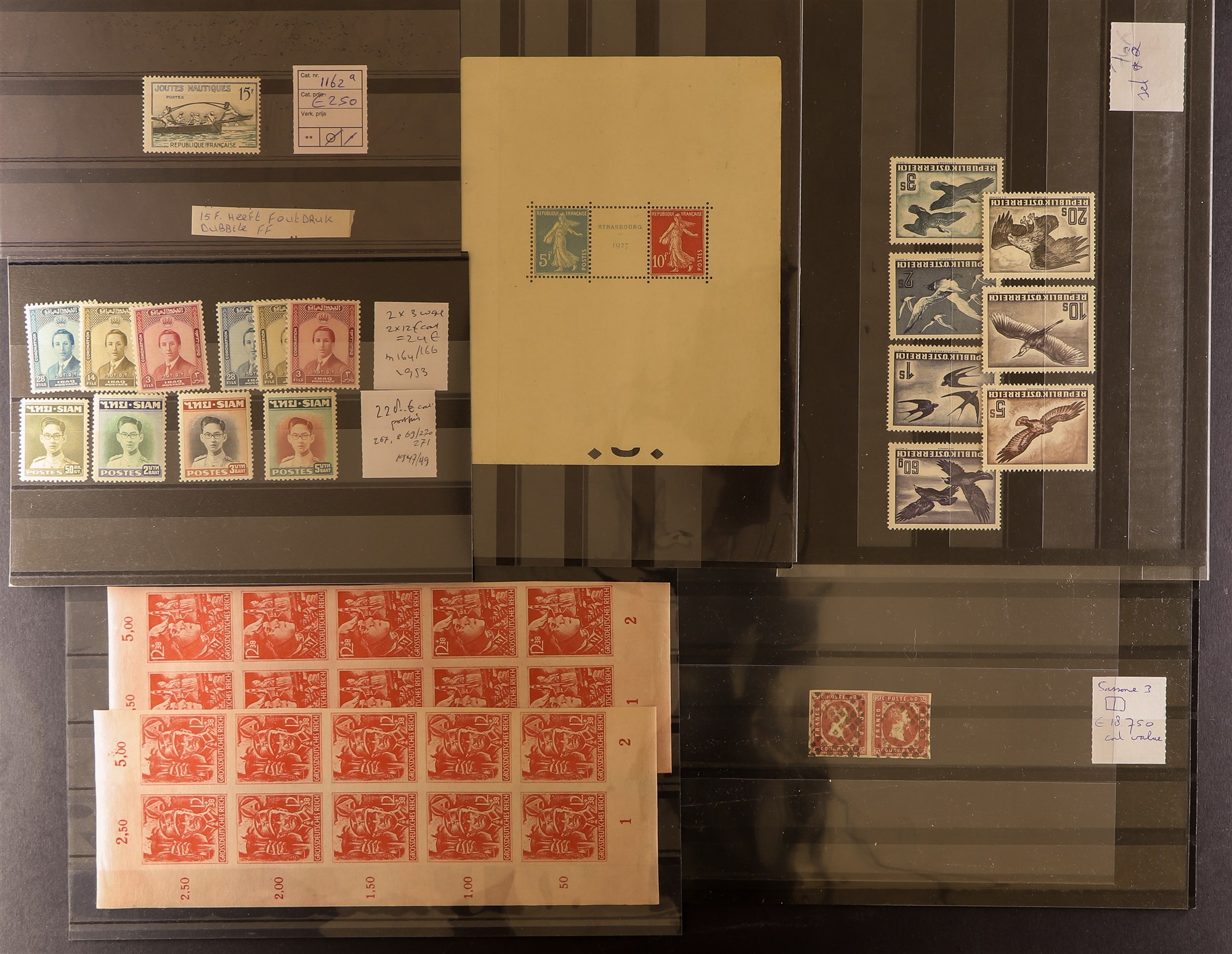 COLLECTIONS & ACCUMULATIONS HIGH-POWERED ACCUMULATION OF BETTER STAMPS. Part of a European - Image 46 of 61