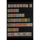 LEEWARD IS. 1890 - 1954 FINE MINT COLLECTION on stock pages includes 1890 set to 1s, 1902 vals to