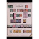 GRENADA 1860 - 1887 MINT & USED COLLECTION on an old album page, stc £1422