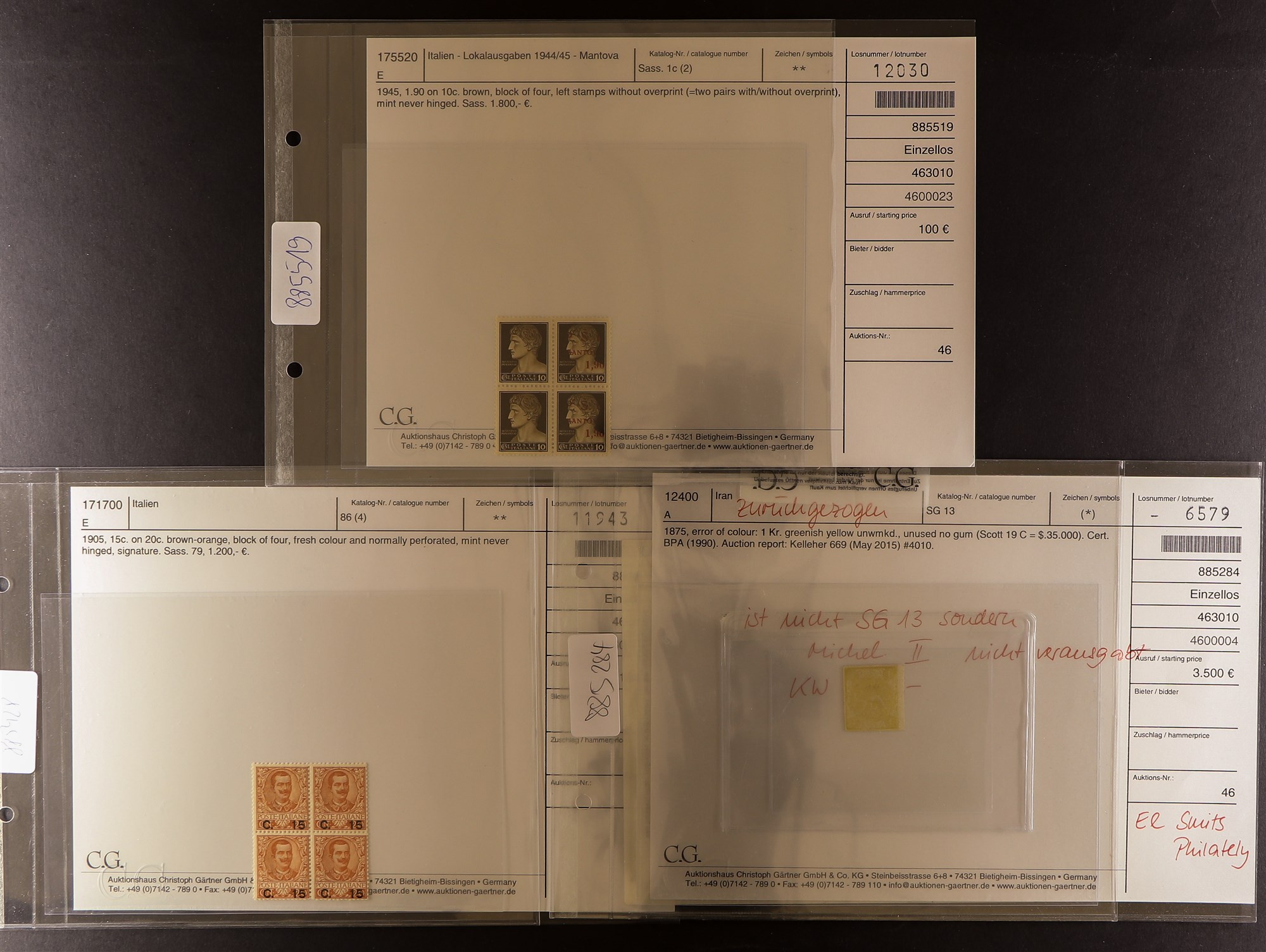 COLLECTIONS & ACCUMULATIONS HIGH-POWERED ACCUMULATION OF BETTER STAMPS. Part of a European - Image 61 of 61