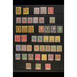 SARAWAK 1869 - 1946 MINT ASSEMBLY on stock pages, includes 1895 Brooke set, 1918 range to $1, 1934-