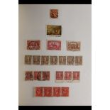 CANADA BRITISH COLUMBIA POSTMARKS. A collection of used stamps selected for their cancellations