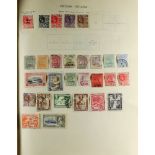 COLLECTIONS & ACCUMULATIONS "IDEAL" POSTAGE STAMP ALBUM Volumes I (green) & II (in red) for GB and