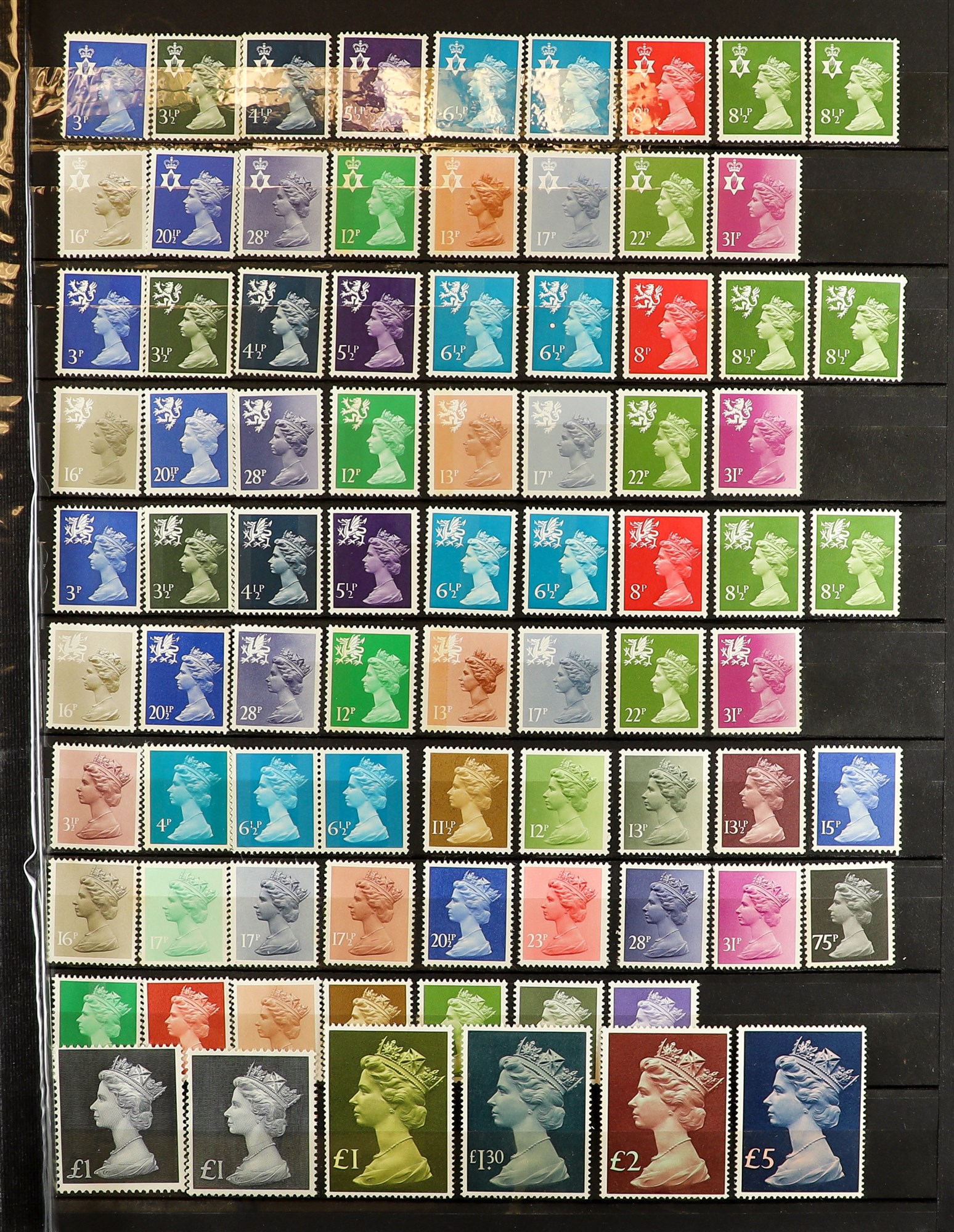 COLLECTIONS & ACCUMULATIONS GB, AUSTRALIA & STATES stamps in a large stock book with never hinged