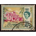 BERMUDA 1962-68 10s Old Post office with WATERMARK INVERTED, SG 178w, very fine used, couple short
