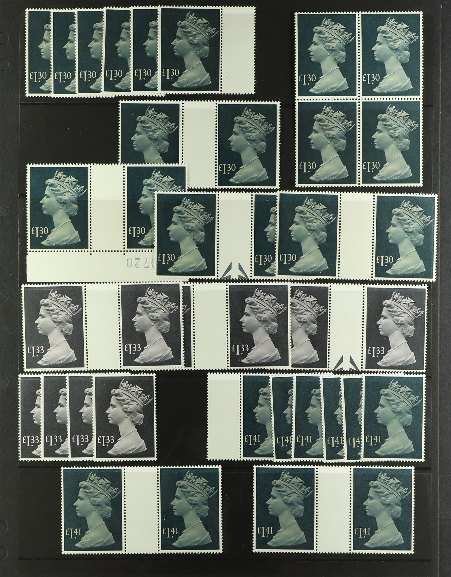 GB.ELIZABETH II DECIMAL STAMPS, FACE VALUE £505. Never hinged mint stamp high value selection. - Image 3 of 5