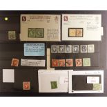 INDIA INTERESTING 19th CENTURY BALANCE assortment of stamps purchased from Stanley Gibbons & other