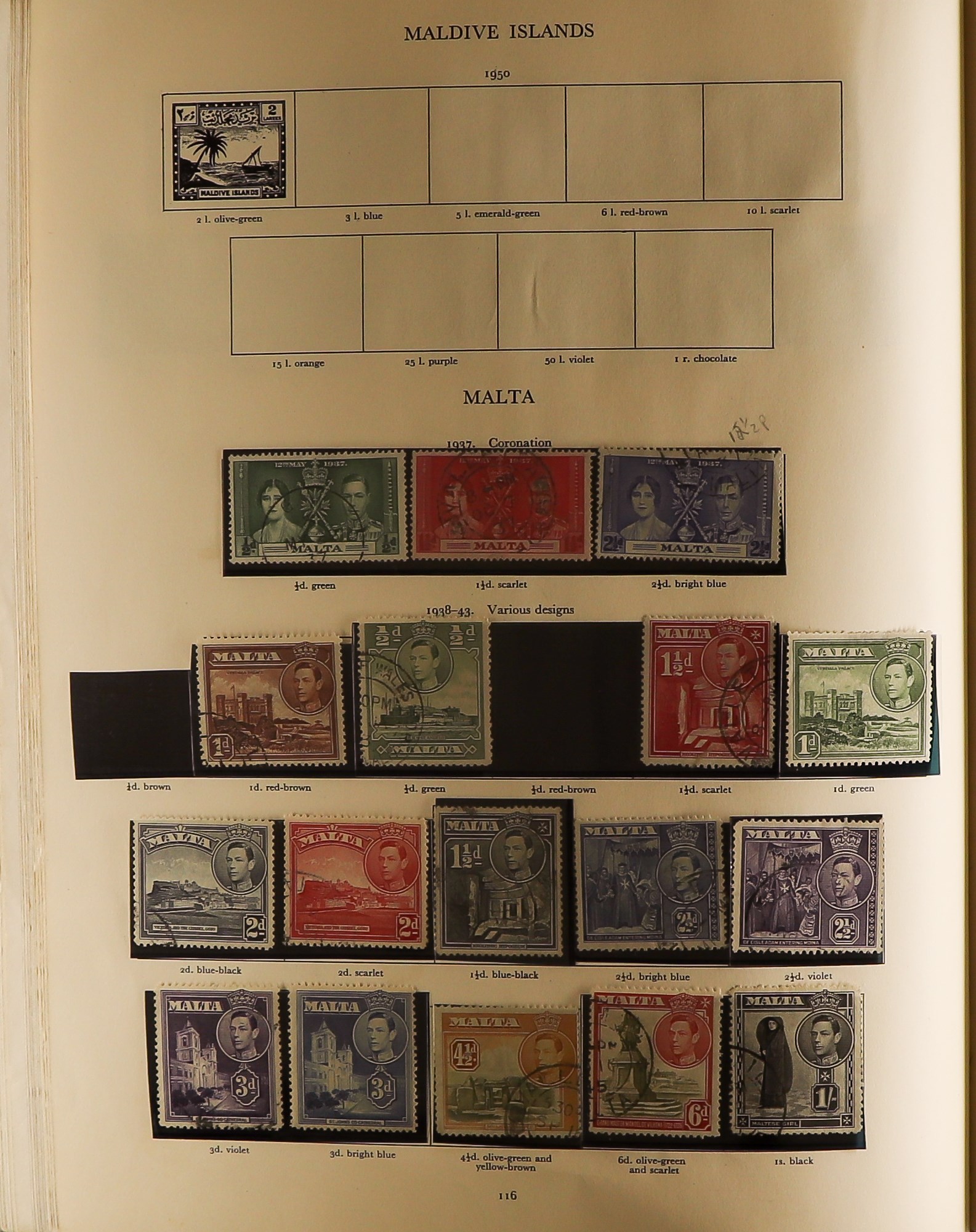 COLLECTIONS & ACCUMULATIONS KING GEORGE VI COLLECTION IN SG 'CROWN' ALBUM. A mint & used - Image 6 of 10