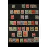 INDIAN CONVENTION STATES GWALIOR 1885 - 1937 MINT COLLECTION on a stock page, 1885 4a opt'd in