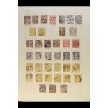 SWITZERLAND 1882 - 1889 'CROSS' TYPES. A collection of used stamps on leaves, inc 1882 white paper