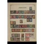 JAMAICA 1860 - 1960 COLLECTION of mint & used stamps in black mounts on old Yvert pages, includes