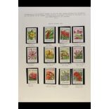 COLLECTIONS & ACCUMULATIONS FLOWERS ON STAMPS, MINIATURE SHEETS chiefly 1980's-1990's all world