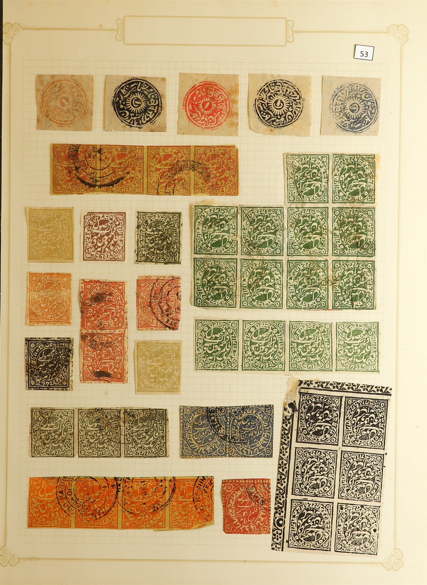 INDIAN FEUDATORY STATES ASSORTMENT on 2 album pages includes used multiples from Jammu and - Image 2 of 4