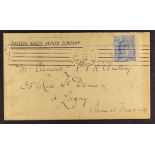RHODESIA 1908 (9 Dec) "British South Africa Company" printed envelope sent from London to France