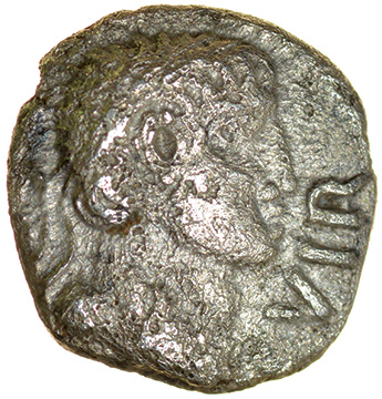 Verica Capricorn. c.AD10-20. Celtic silver unit. 11mm. 0.98g.