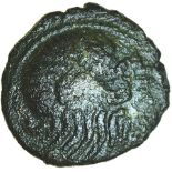 Rues Bearded. c.AD1-10. Celtic bronze unit. 16mm. 2.35g.