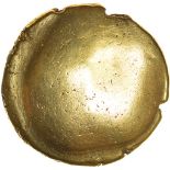Gallic War Uniface. Corded Line/Pellet Arms. Ambiani. c.56-55 BC. Celtic gold stater. 17mm. 6.12g.