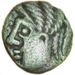 Whaddon Goat. c.55-45 BC. Celtic silver unit. 12mm. 0.98g.