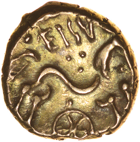 Eisu Tree. c.AD 20-43? Celtic gold stater. 16mm. 5.28g. - Image 2 of 2