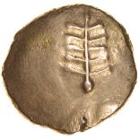 Anted Tree. ANTEĐ RIGV Type. c.AD20-43? Celtic gold stater. 17mm. 5.35g.