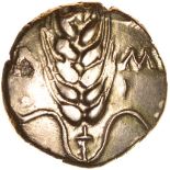 Cunobelinus No Branch. Sills class 4, dies 41/74. c.AD8-41. Celtic gold stater. 17mm. 5.48g.