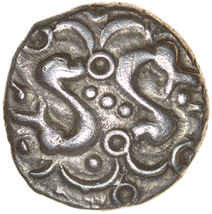 Sussex Ducks. c.55-45 BC. Celtic silver unit. 10mm. 1.28g.