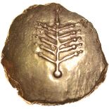 Comux Tree. c.AD 1-15? Celtic gold stater. 18mm. 5.45g.