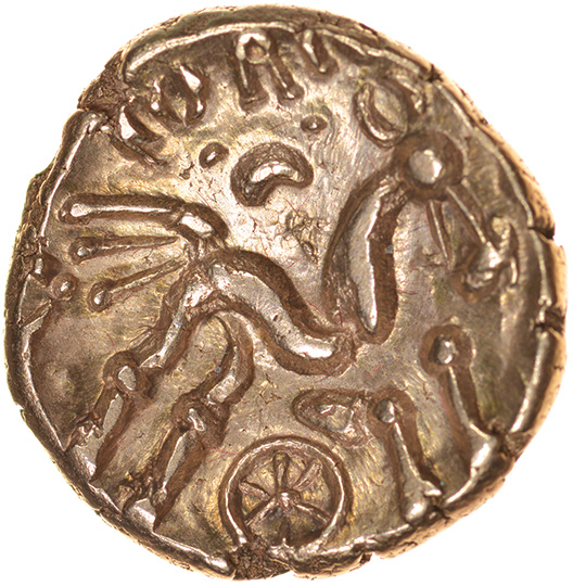 Corio Tree. c.20BC-5AD. Celtic gold stater. 18mm. 5.51g. - Image 2 of 2