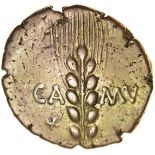 Cunobelinus Linear. X-Type. Sills class 2, dies 20/32. c.AD8-41. Celtic gold stater. 20mm. 5.32g.