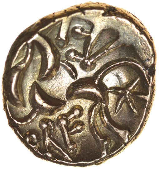 Vepo Retro Vep. c.AD15-40. Celtic gold stater. 17-19mm. 5.46g. - Image 2 of 2