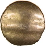 Dubnovellaunos Serpent. Sills class 3, dies 1/1. c.25BC-AD5. Celtic gold quarter. 12mm. 1.34g.