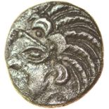 Arundel Moon Man. c.55-45 BC.Celtic silver unit. 12mm. 1.10g.