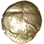 Snettisham. Rings Type. Talbot dies G/11. c.50-40 BC. Celtic gold stater. 17mm. 5.57g.