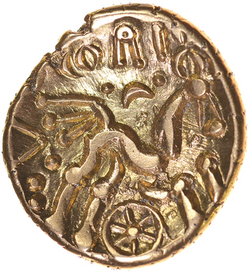 Corio Tree. c.20BC-5AD. Celtic gold stater. 17-19mm. 5.34g. - Image 2 of 2