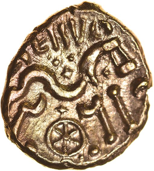 Eisu Tree. c.AD 20-43? Celtic gold stater. 16-20mm. 5.24g. - Image 2 of 2