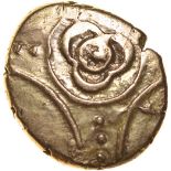 Freckenham Flower. Two Wheels Type. Talbot EBH. c.30-10 BC. Celtic gold stater. 15-18mm. 5.50g.