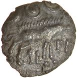 Alii Scavo. Talbot Ale Sca, dies A/1. c.AD35-45? Celtic silver unit. 14mm. 1.03g.