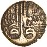 Cheriton Smiler. Eyelash Type. Belgae. c.55-45 BC. Celtic gold stater. 18mm. 4.91g.