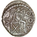 Epaticcus Victory. Regini & Atrebates. c.AD 20-40. Celtic silver unit. 12mm. 1.22g.